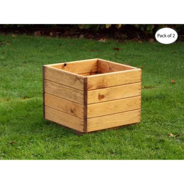 Charles Taylor Multi Pack of 2 - Regular Open Berwick Planter - L32 x W32 x H32cm in Light Brown Light Brown Unisex