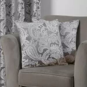Duchess Cushion Cover Silver 17x17" Bed Sofa Accessory