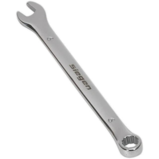 Loops Hardened Steel Combination Spanner - 6mm - Polished Chrome Vanadium Wrench Metallics