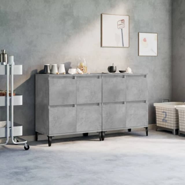 VIDAXL Sideboard 2 pcs Concrete Grey 60x35x70cm Engineered Wood Vidaxl 8720845831486
