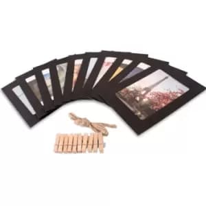 Haven Picture Photo Frame Set - Black