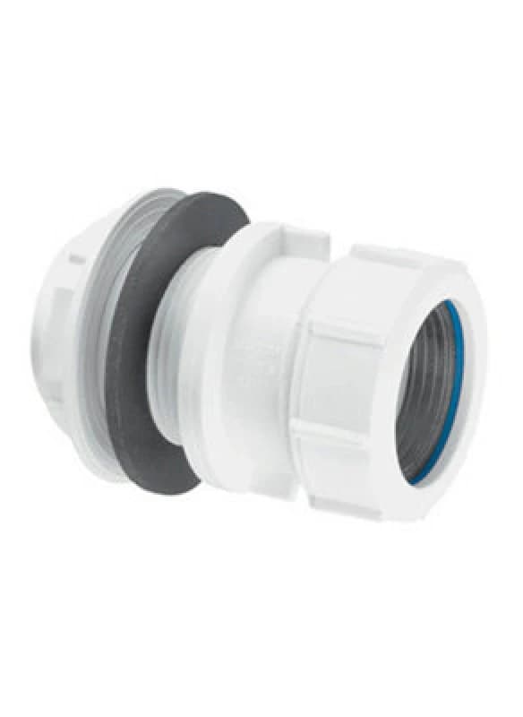McAlpine T11M 1.5" Multifit Straight Tank Connector White