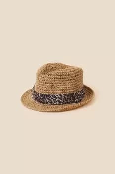 Animal Print Band Trilby