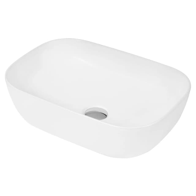 Balterley Square Ceramic Countertop Vessel without Overflow 455mm White