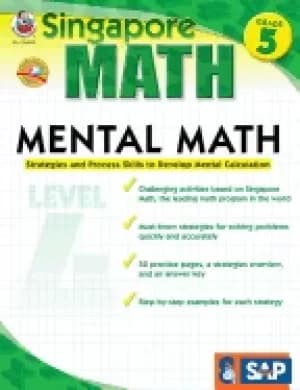 singapore math mental math level 4 workbook for 5th grade paperback 64 page