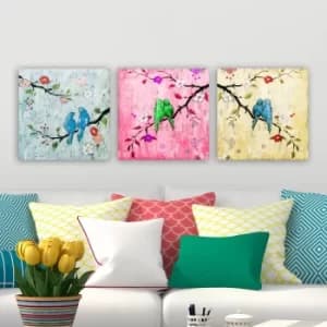 drprc9031 Multicolor Decorative Canvas Painting (3 Pieces)