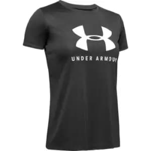 Under Armour Tech Short Sleeve T Shirt Juniors - Grey