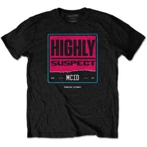 Highly Suspect - Press Start Unisex Large T-Shirt - Black