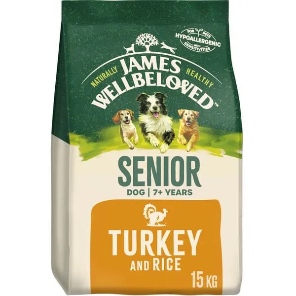 James Wellbeloved Turkey and Rice Senior Dog Food 15kg