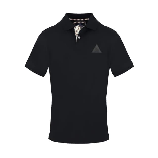 Aquascutum Mens Polo Short Sleeve Polo Shirt Black male Small
