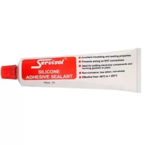 Servisol 6200003100 Silicone Adhesive Sealant 75ml