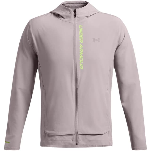 Under Armour Mens Outrun The Storm Water-Resistant Moisture-Wicking Performance Running Jacket Gray male S