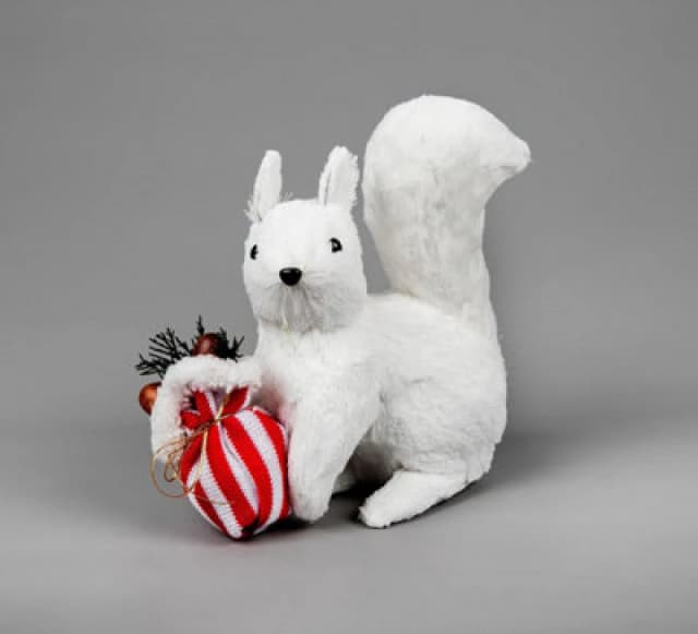 Shatchi 21.5cm Squirrel - Decorative Free Standing Figurine White