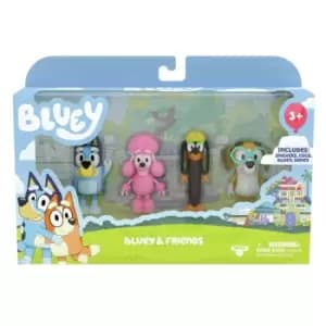 Bluey and Friends 4 Figure Pack