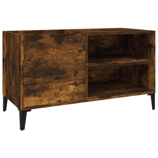 VIDAXL Record Cabinet Smoked Oak 84.5x38x48cm Engineered Wood Vidaxl 8720845878603