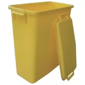 Snap-on lid, with 2 handles, for 60 l capacity, lies loosely on top, yellow