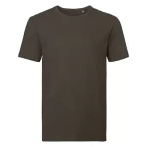 Russell Mens Authentic Pure Organic T-Shirt (L) (Dark Olive)