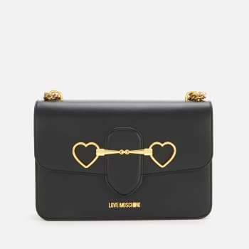 Love Moschino Womens Horsebit Shoulder Bag - Black