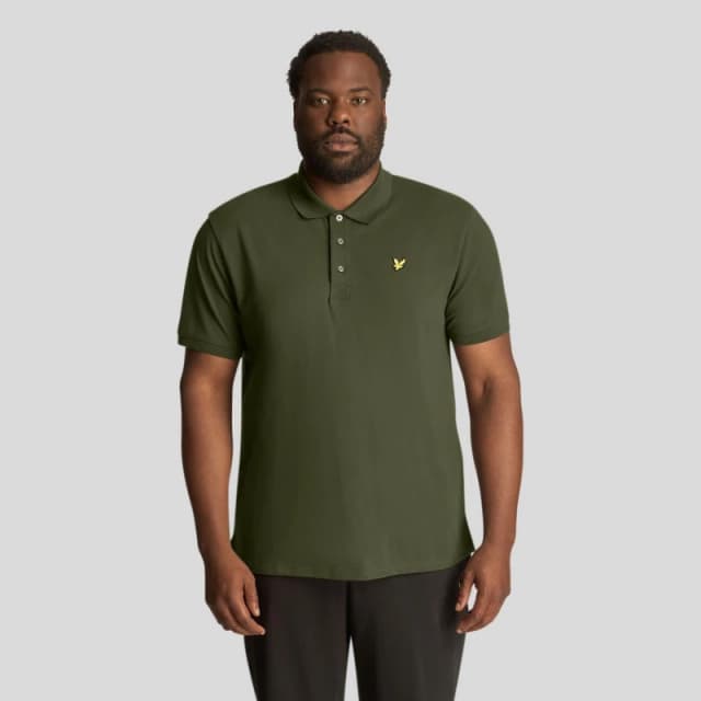 Lyle and Scott Plain Polo Shirt Olive male XL
