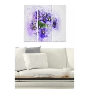 MDF2541935 Multicolor Decorative MDF Painting (3 Pieces)