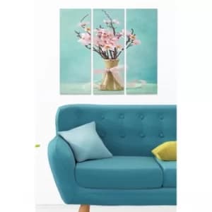 MDF175029869 Multicolor Decorative MDF Painting (3 Pieces)