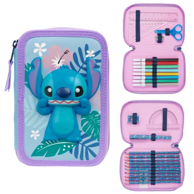 Disney Stitch Squishy Pencil Case Multi