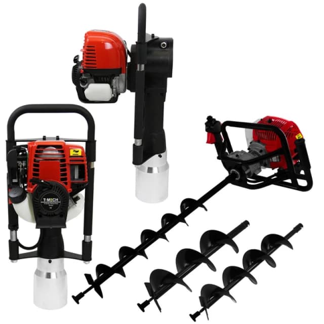 T-Mech Earth Auger & 4-Stroke Post Driver