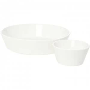 Linea Easy Entertaining Chip & Dip Set - White
