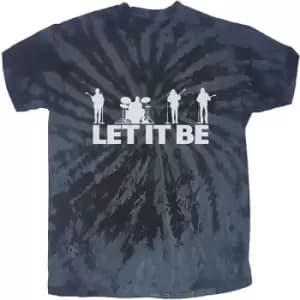 The Beatles - Let It Be Silhouette Unisex XX-Large T-Shirt - Black