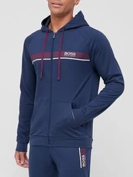 Hugo Boss Authentic Lounge Zip Through Hoodie Navy Size L Men