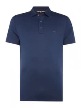 Mens Michael Kors Slim fit sleek MK logo polo shirt Blue