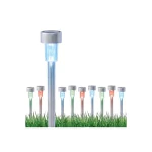 Set of 16 Colour Changing Bollard Solar Lights
