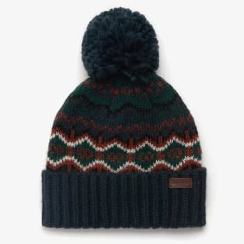 Barbour Boys' Case Fair Isle Beanie - Navy - S-M (6-10 Years)