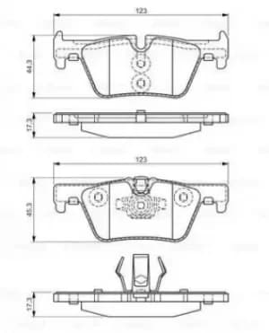 Bosch 0986494554 BP1475 Brake Pad Set Disc Brake Rear Axle
