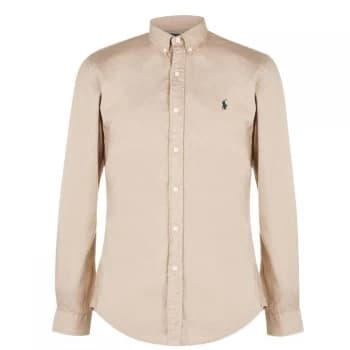 Polo Ralph Lauren Slim Fit Garment Dyed Oxford Shirt - Surrey Tan