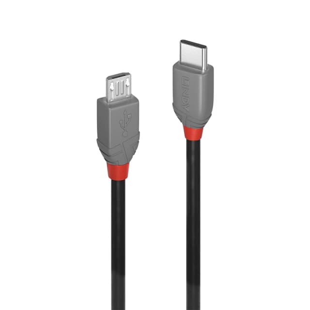 Lindy 3m USB 2.0 Type C to Micro-B Cable. Anthra Line