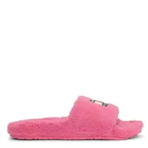 Tommy Hilfiger Tommy Jeans Flag Slipper Slide In Fuschia - Size 36