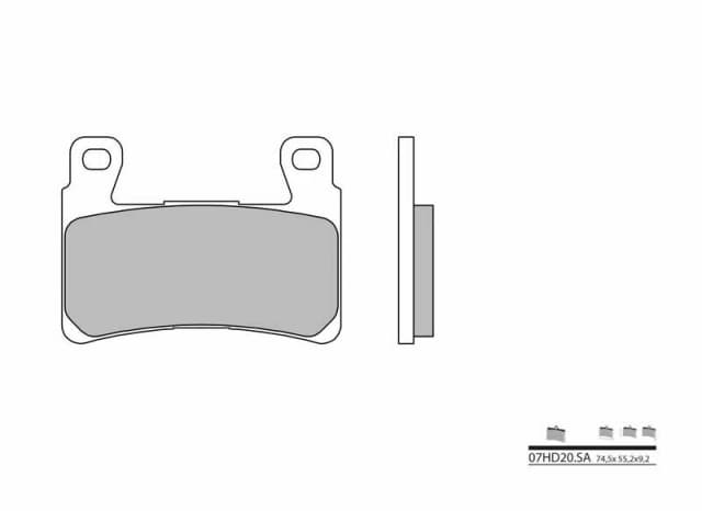 Brembo S.p.A. Street Sintered Metal Brake pads - 07HD20SA