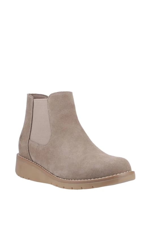 Hush Puppies Womens Leonie Suede Boot in Taupe Size: 8 Taupe Female 8