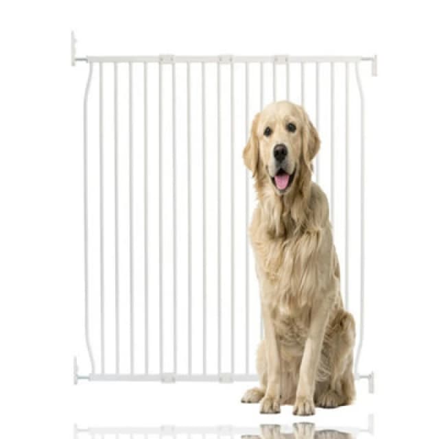 Bettacare Extra Tall Eco Screw Fit Pet Gate, White, 110Cm - 120Cm, Extra Tall Gate 100Cm In Height, Screw Fitted Dog Gate