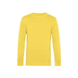 B&C Mens Organic Crew Neck Sweat (2XL) (Yellow Fizz)