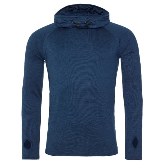 AWDis AWDis Men Just Cool Cowl Neck Long Sleeve Baselayer Top Pack of 2 in Navy Size: Small Navy S Male 5059269159245