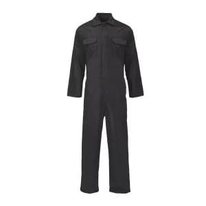 Coverall Basic 2XL with Popper Front Opening Polycotton Black