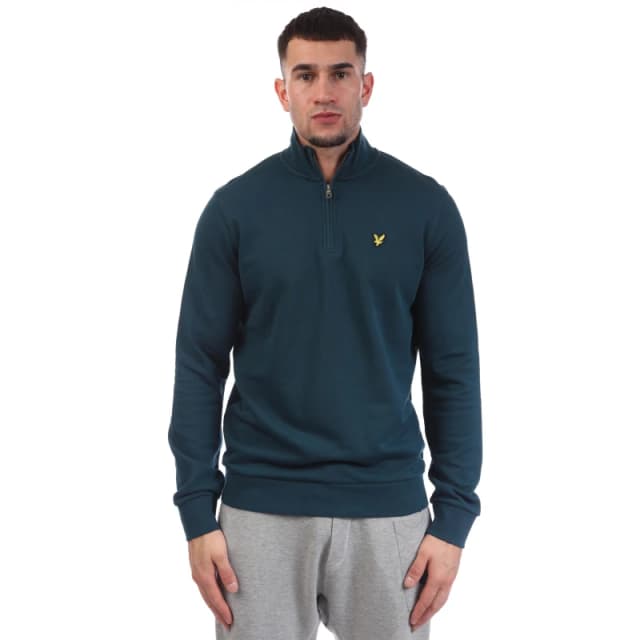 Lyle and Scott Loopback Quarter Zip Sweatshirt Blue male 2XL