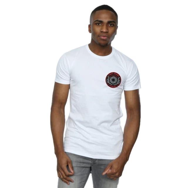 Disney Men Star Wars The Rise Of Skywalker First Order Forces Breast Print T-Shirt in White Size: Small White S Male 5059400290479