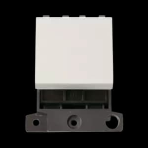 Click Scolmore MiniGrid 250V 20A 2 Way Switch Module Polar White - MD024PW