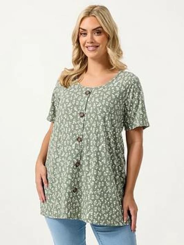 Yours Womens Bandana Print Hanky Hem Tankini Top Size: 34-36 Multicolor Female 34-36