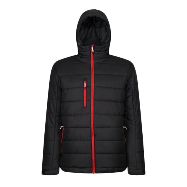 Regatta Professional Mens Thermal Padded Jacket Black/clic Red (S)
