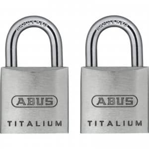 Abus 64TI Series Titalium Padlock Pack of 2 Keyed Alike 20mm Standard