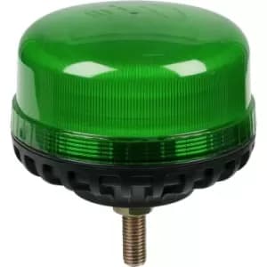 12V / 24V Fixed LED Rotating Green Beacon Light - 12mm Threaded Fixing Bolt